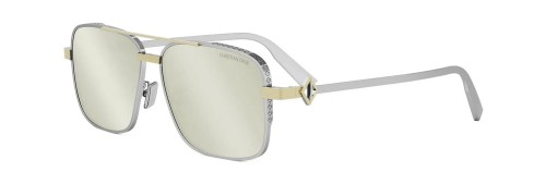 Dior CD DIAMOND S9F - F2A5 - 60 Lunettes de soleil Or, Argent Pilote (Aviateur)