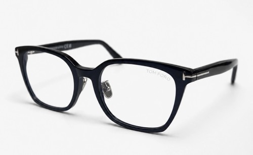 Tom Ford TF6103-D-B ECO - 001 - 53 - AVEC DES VERRES À FILTRE ANTI LUMIÈRE BLEU-VIOLET Cadres optiques Noir Angulaire