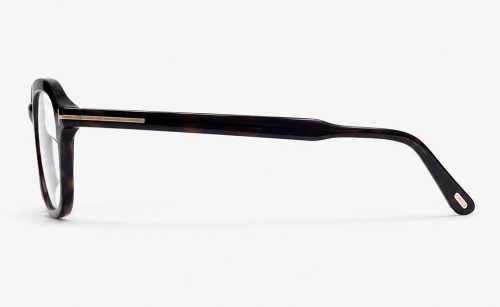 Tom Ford TF6148-D-B - 052 - 53 - AVEC DES VERRES À FILTRE ANTI LUMIÈRE BLEU-VIOLET Cadres optiques Havane foncé Angulaire