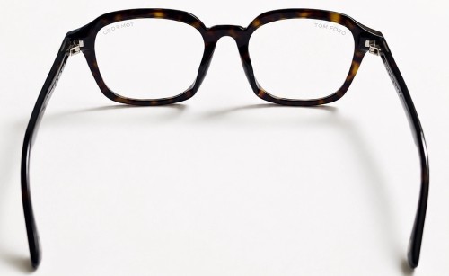 Tom Ford TF6148-D-B - 052 - 53 - AVEC DES VERRES À FILTRE ANTI LUMIÈRE BLEU-VIOLET Cadres optiques Havane foncé Angulaire