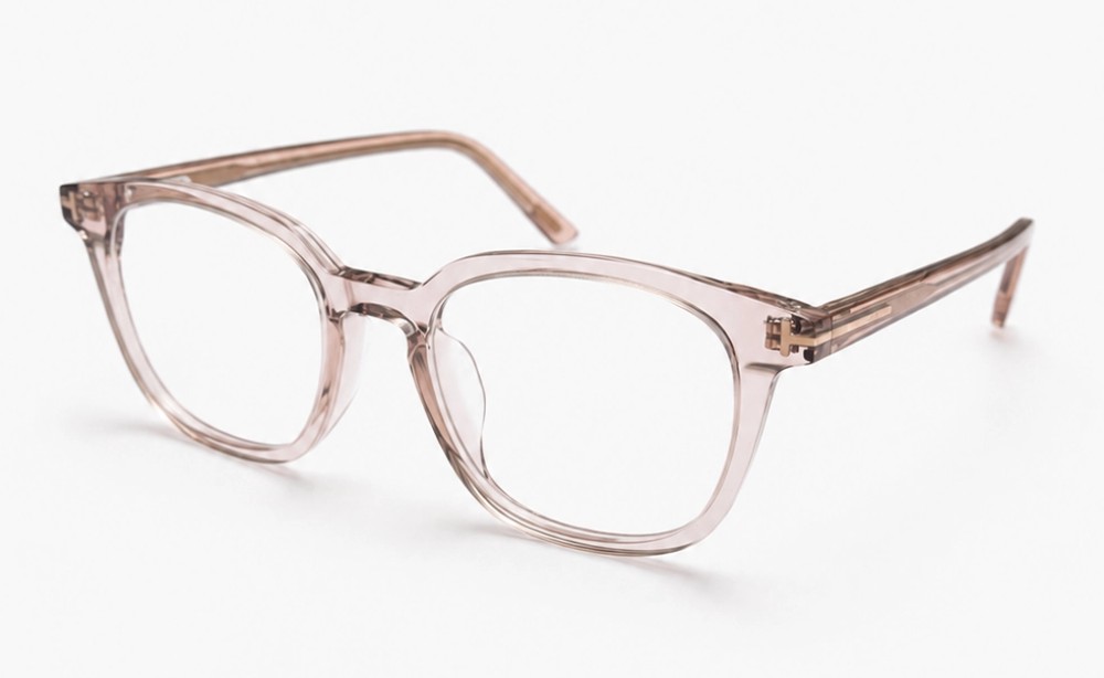 Tom Ford TF5995-K-B - 045 - 51 - AVEC DES VERRES À FILTRE ANTI LUMIÈRE BLEU-VIOLET Cadres optiques Rose pâle, Translucide Arrondi