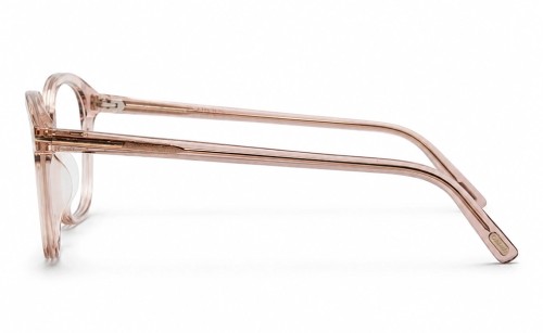 Tom Ford TF5995-K-B - 045 - 51 - AVEC DES VERRES À FILTRE ANTI LUMIÈRE BLEU-VIOLET Cadres optiques Rose pâle, Translucide Arrondi
