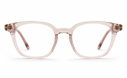 Tom Ford TF5995-K-B - 045 - 51 - AVEC DES VERRES À FILTRE ANTI LUMIÈRE BLEU-VIOLET Cadres optiques Rose pâle, Translucide Arrondi