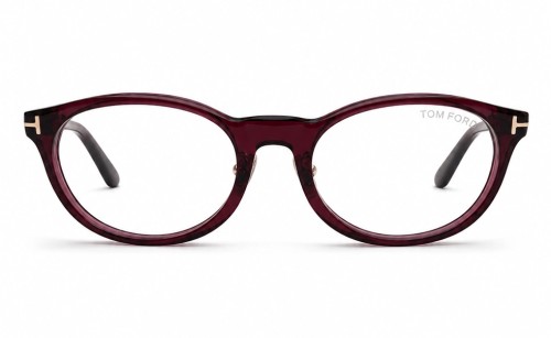 Tom Ford TF6075-D-B ECO - 069 - 50 - AVEC DES VERRES À FILTRE ANTI LUMIÈRE BLEU-VIOLET Cadres optiques Bordeaux Ovale