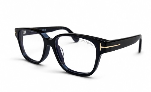 Tom Ford TF6071-D-B ECO - 001 - 54 - AVEC DES VERRES À FILTRE ANTI LUMIÈRE BLEU-VIOLET Cadres optiques Noir Angulaire