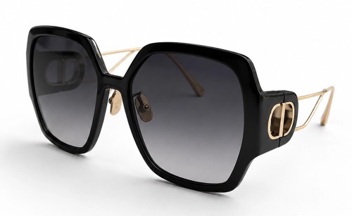 Dior 30 MONTAIGNE S6U - 12A1 B - 58 Lunettes de soleil Noir, Or Angulaire