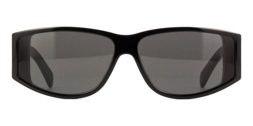 Celine CL40227U - 01A - 63 Lunettes de soleil Noir, Or Angulaire