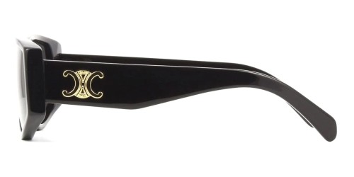 Celine CL40227U - 01A - 63 Lunettes de soleil Noir, Or Angulaire