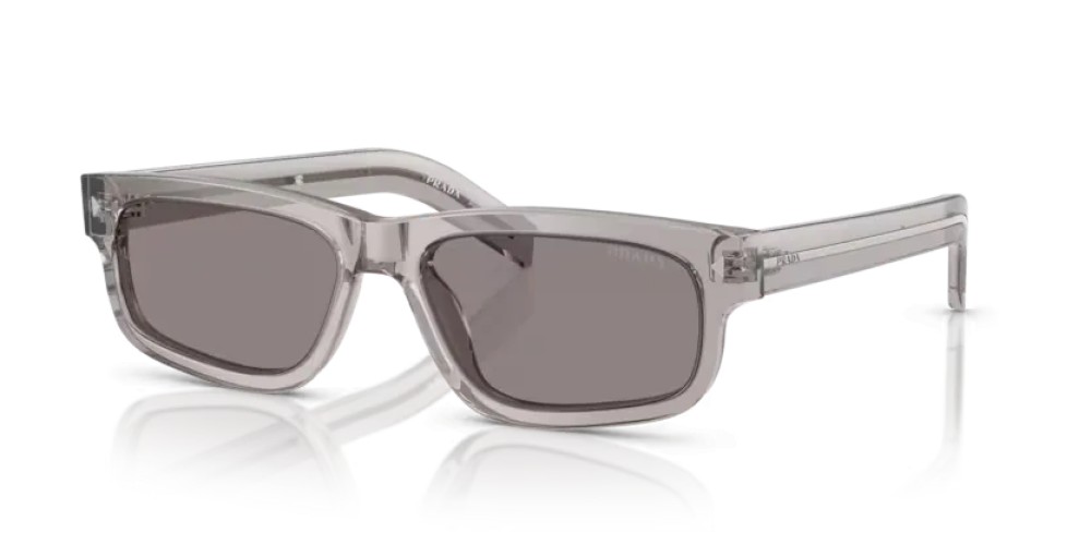 PRADA PR B11S - 10J03D - 57 Lunettes de soleil Hematite Rectangle