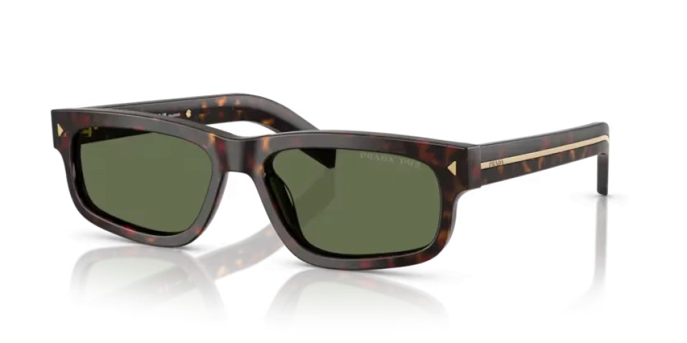 PRADA PR B11S - 17N20G - 57 - AVEC DES VERRES POLARISÉS Lunettes de soleil Racine écaille Rectangle