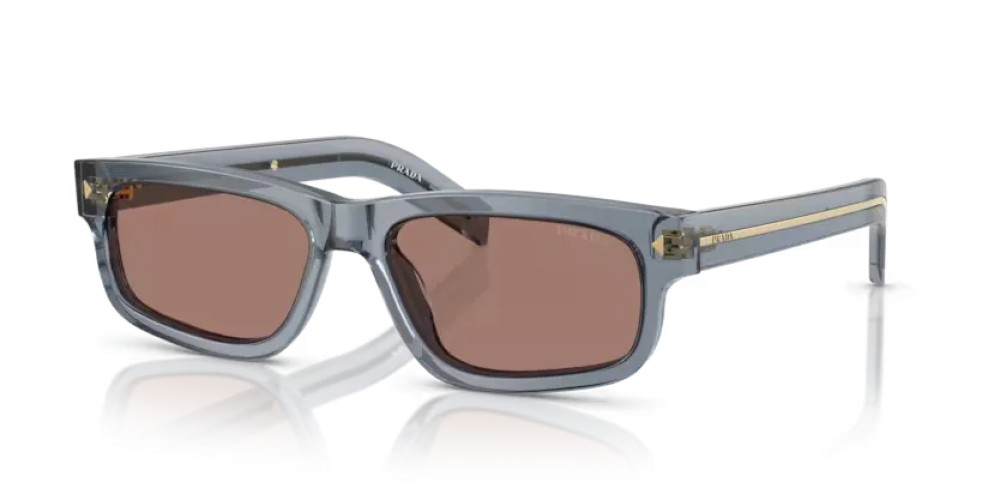 PRADA PR B11S - 17T05D - 57 Lunettes de soleil Transparent ocean Rectangle