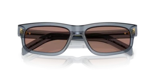 PRADA PR B11S - 17T05D - 57 Lunettes de soleil Transparent ocean Rectangle