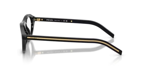 PRADA PR B15S - 16K60K - 51 - AVEC DES VERRES À FILTRE ANTI LUMIÈRE BLEU-VIOLET Lunettes de soleil Noir Irrégulier