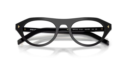 PRADA PR B15S - 16K60K - 51 - AVEC DES VERRES À FILTRE ANTI LUMIÈRE BLEU-VIOLET Lunettes de soleil Noir Irrégulier