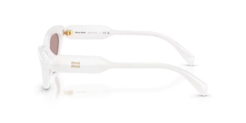 MIU MIU MU B11SU - 20M20I - 55 Lunettes de soleil Blanc opalin Œil de chat