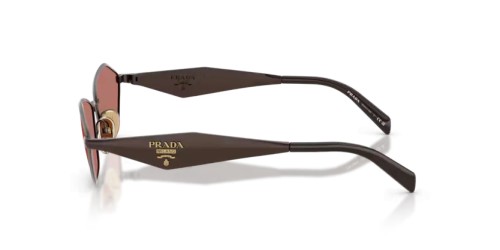 PRADA PR D50S - 22J80W - 57 Lunettes de soleil Cigare satiné Irrégulier