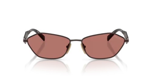 PRADA PR D50S - 22J80W - 57 Lunettes de soleil Cigare satiné Irrégulier