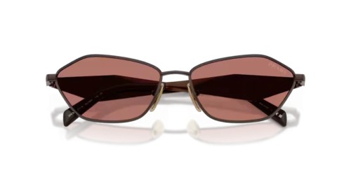 PRADA PR D50S - 22J80W - 57 Lunettes de soleil Cigare satiné Irrégulier
