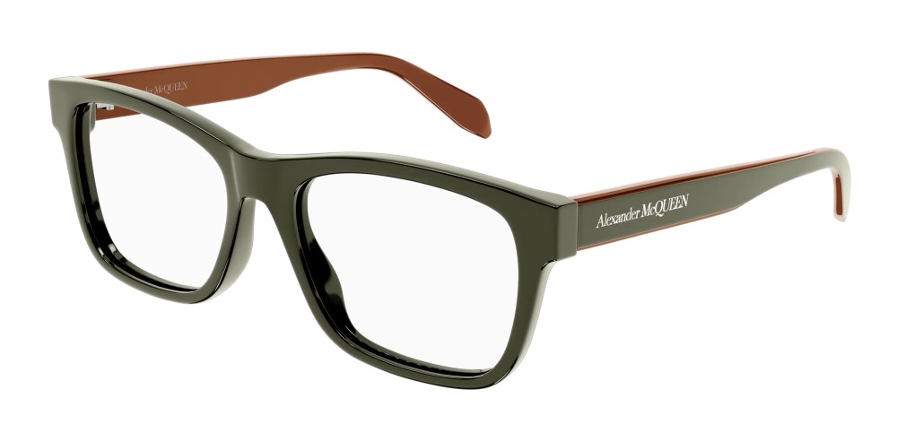 Alexander McQueen AM0307O - 005 - 55 Cadres optiques Vert foncé Angulaire