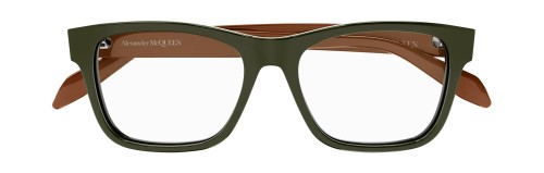 Alexander McQueen AM0307O - 005 - 55 Cadres optiques Vert foncé Angulaire