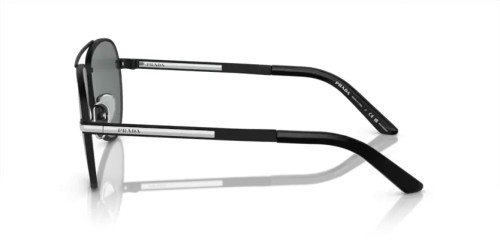 PRADA PR A54S - 1BO5Z1 - 60 - AVEC DES VERRES POLARISÉS Lunettes de soleil Noir mat Pilote (Aviateur)