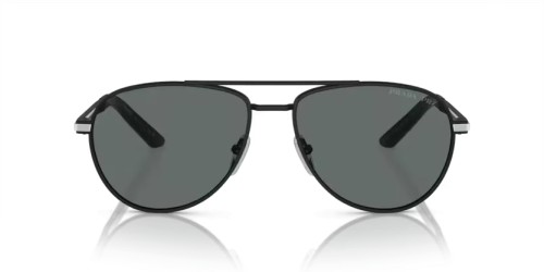 PRADA PR A54S - 1BO5Z1 - 60 - AVEC DES VERRES POLARISÉS Lunettes de soleil Noir mat Pilote (Aviateur)