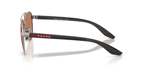 Prada Linea Rossa PS A52S - 5AV20D - 58 Lunettes de soleil Métal bleu-gris Pilote (Aviateur)