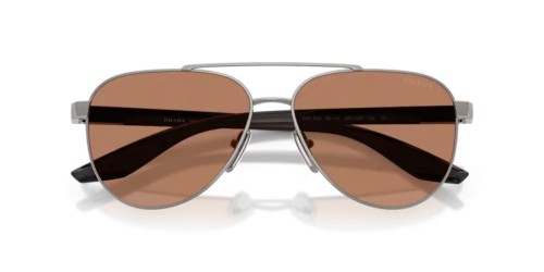 Prada Linea Rossa PS A52S - 5AV20D - 58 Lunettes de soleil Métal bleu-gris Pilote (Aviateur)