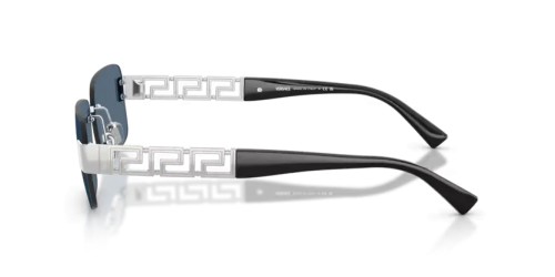 VERSACE VE2298 - 100180 - 58 Lunettes de soleil Argent Rectangle