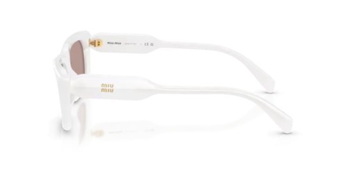 MIU MIU MU B12S - 20M20I - 56 Lunettes de soleil Blanc opalin Rectangle