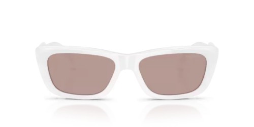 MIU MIU MU B12S - 20M20I - 56 Lunettes de soleil Blanc opalin Rectangle