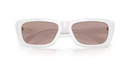 MIU MIU MU B12S - 20M20I - 56 Lunettes de soleil Blanc opalin Rectangle