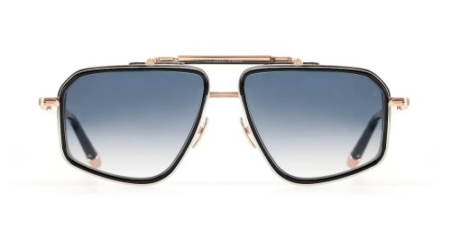 Maybach THE GUARDIAN I - PA/RG-AB-Z60 - 60 - Fabriqué à la main au Japon Lunettes de soleil Argent palladié / or rose 18 carats / noir Pilote (Aviateur)
