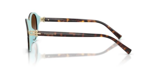 TIFFANY & CO. TF4263D - 81343B - 54 Lunettes de soleil Havane bleu Tiffany Rond