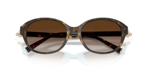 TIFFANY & CO. TF4263D - 81343B - 54 Lunettes de soleil Havane bleu Tiffany Rond