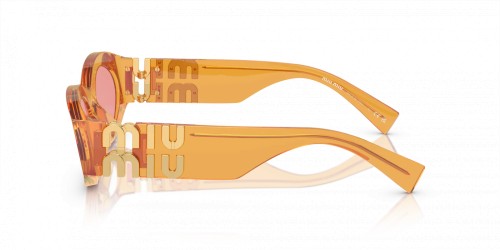 MIU MIU MU 11WS - 12T1D0 - 54 Lunettes de soleil Orange transparent Ovale