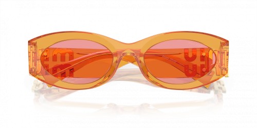 MIU MIU MU 11WS - 12T1D0 - 54 Lunettes de soleil Orange transparent Ovale