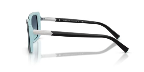 TIFFANY & CO. TF4249 - 80559S - 55 Lunettes de soleil Noir sur tiffany-bleu Rectangle