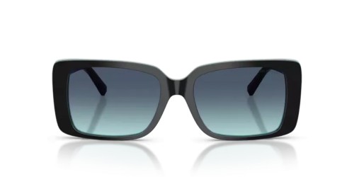 TIFFANY & CO. TF4249 - 80559S - 55 Lunettes de soleil Noir sur tiffany-bleu Rectangle