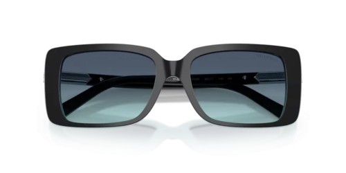 TIFFANY & CO. TF4249 - 80559S - 55 Lunettes de soleil Noir sur tiffany-bleu Rectangle