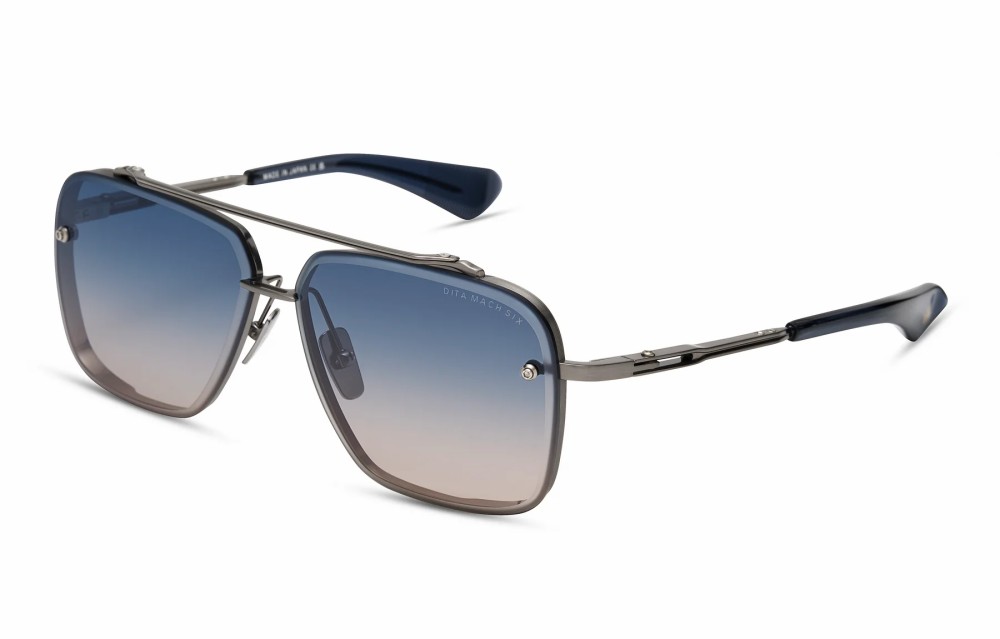 Dita MACH SIX//TITANIUM DTS121 - 08 - 62 Lunettes de soleil Argent vieilli - titane brut Pilote (Aviateur)