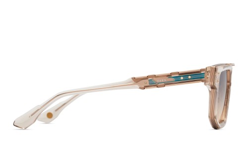 Dita MACH-NINE DTS478-A - 02 - 54 Lunettes de soleil Cristal kaki - or rose Forme angulaire, géométrique
