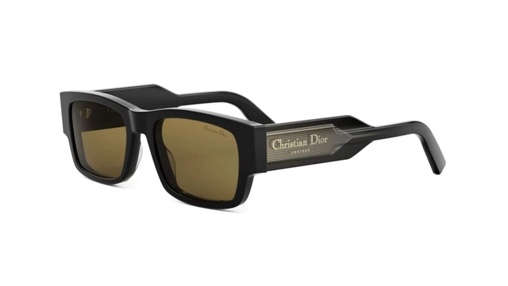 Dior CHRISTIAN DIOR LABEL S1I - 13H0 - 54 Lunettes de soleil Noir Rectangle