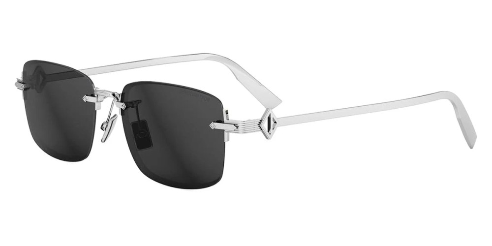 Dior CD DIAMOND S11F - F0A0 - 55 Lunettes de soleil Argent Angulaire