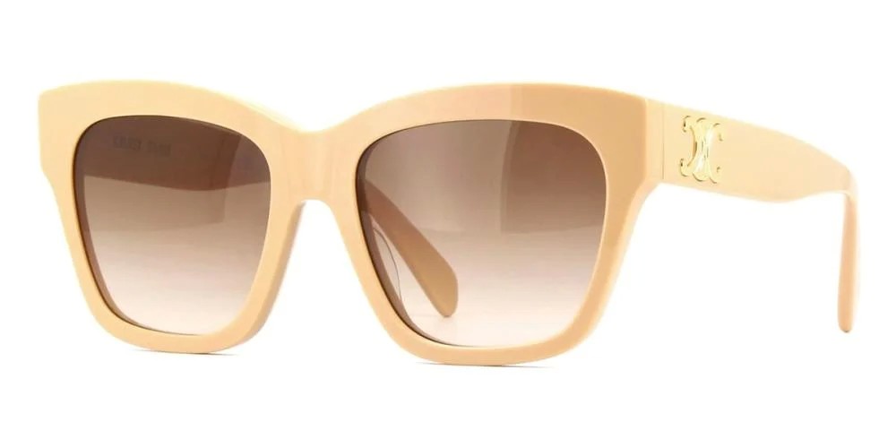 Celine CL40253I - 57F - 55 Lunettes de soleil Beige Angulaire