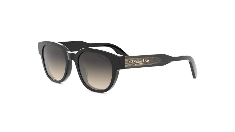 Dior CHRISTIAN DIOR LABEL R1I - 10A2 - 51 Lunettes de soleil Noir Arrondi