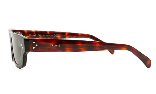 Celine CL40337U - 52N - 52 Lunettes de soleil Havane foncé Rectangle