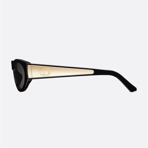 Dior DIORGLOW B2I - 10A0 - 54 Lunettes de soleil Noir, Or Ovale