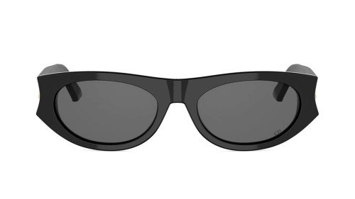 Dior DIORGLOW B2I - 10A0 - 54 Lunettes de soleil Noir, Or Ovale