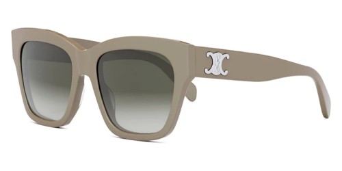 Celine CL40253I - 59F - 55 Lunettes de soleil Gris, Argent Angulaire